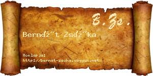 Bernát Zsóka névjegykártya